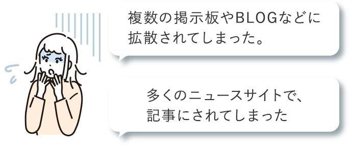 複数の掲示場やBLOGなどに拡散されてしまった。多くのニュースサイトで、記事にされてしまった