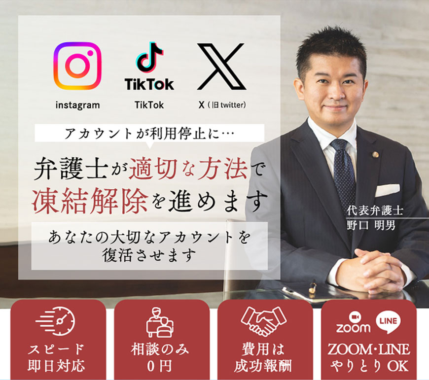 弁護士が適切な方法で凍結解除を進めます